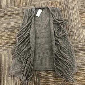Ella Moss Grey Fringe Vest